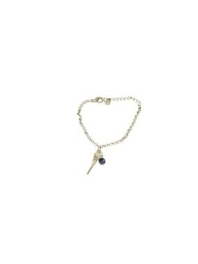 Women's Unbranded Silver Tone Lacrosse Stick Charm Bracelet One Size
